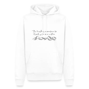 The Hardest Mountain To Climb Berge Kletter - Men’s Premium Organic Hoodie - white - Front - Nico (187cm)