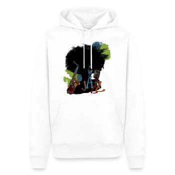 Jazz - Sweat à capuche Premium bio Homme - blanc - Devant - Nico (187cm)