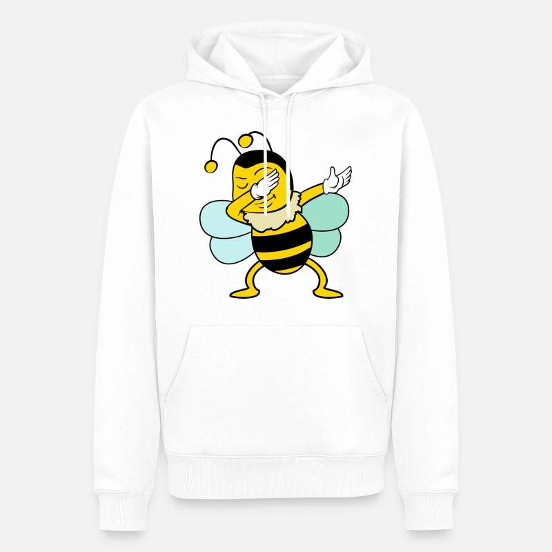 Dabbing Dab Bee - Sweat à capuche Premium bio Homme - blanc
