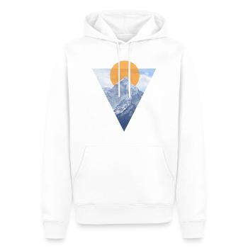 dreieck berg - Männer Premium Bio Hoodie - Weiß - Vorne - Nico (187cm)