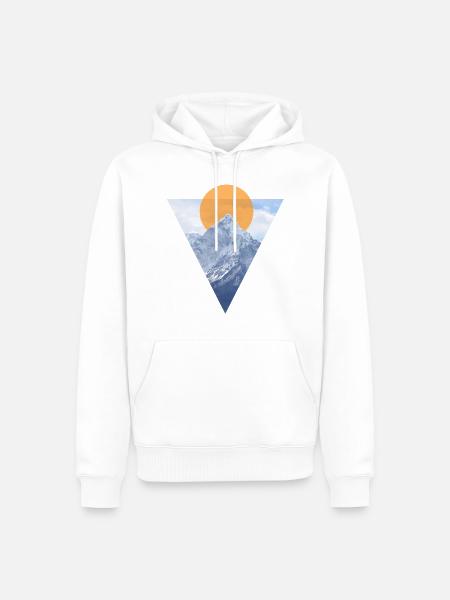 triangle mountain - Men’s Premium Organic Hoodie - white