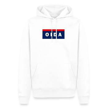 Cadeau chemise OIDA Police Vienne Autriche - Sweat à capuche Premium bio Homme - blanc - Devant - Nico (187cm)
