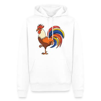 robinet - Sweat à capuche Premium bio Homme - blanc - Devant - Nico (187cm)