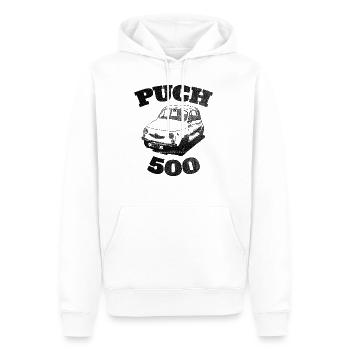 Puch 500 : Classique culte sur roues - Sweat à capuche Premium bio Homme - blanc - Devant - Nico (187cm)