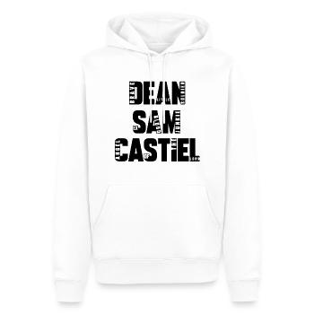 NAMES, GESCHENK - Männer Premium Bio Hoodie - Weiß - Vorne - Nico (187cm)