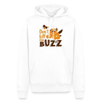 Biene Muskeln Natur Earth Day Bienen Geschenk - Männer Premium Bio Hoodie - Weiß - Vorne - Nico (187cm)