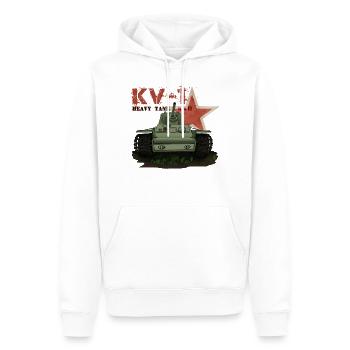 Russischer Panzer KV-1 - Männer Premium Bio Hoodie - Weiß - Vorne - Nico (187cm)