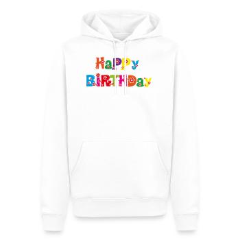 Happy Birthday Geburtstag Geschenk Ehrentag - Männer Premium Bio Hoodie - Weiß - Vorne - Nico (187cm)