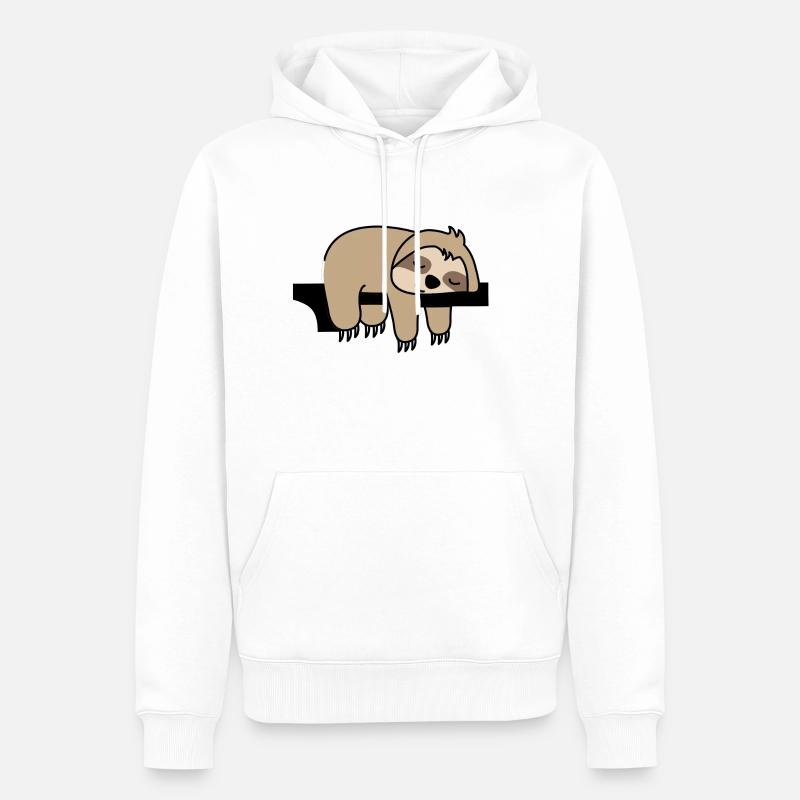 Cadeau mathématicien math paresseux - Sweat à capuche Premium bio Homme - blanc