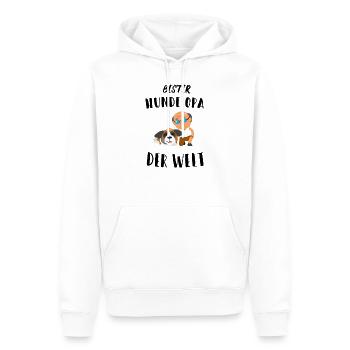 Hunde Opa Geschenkidee - Männer Premium Bio Hoodie - Weiß - Vorne - Nico (187cm)