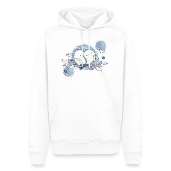 Hochzeit Brautpaar Geschenk Just Married Liebe - Männer Premium Bio Hoodie - Weiß - Vorne - Nico (187cm)