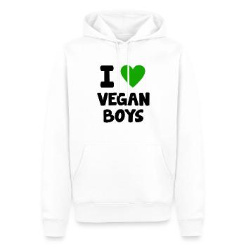 Vegan TShirt Vegan Vegan Cadeau environnemental - Sweat à capuche Premium bio Homme - blanc - Devant - Nico (187cm)
