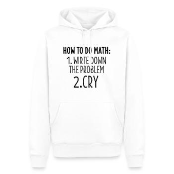 Maths T-shirt maths professeur de maths cadeau - Sweat à capuche Premium bio Homme - blanc - Devant - Nico (187cm)