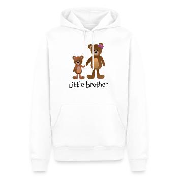 Doux ours frères, ours, little brother - Sweat à capuche Premium bio Homme - blanc - Devant - Nico (187cm)