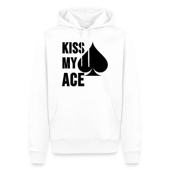 Poker Shirt Pokern Pokerface Ass Casino Geschenk - Männer Premium Bio Hoodie - Weiß - Vorne - Nico (187cm)