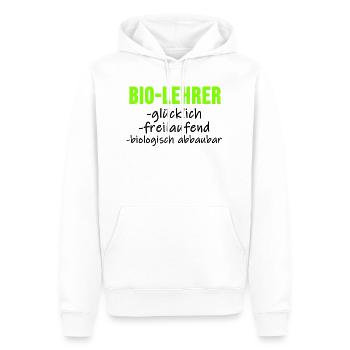 Cadeau de biochimie biologiste TShirt étudiant en biologie - Sweat à capuche Premium bio Homme - blanc - Devant - Nico (187cm)