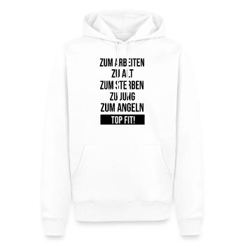 Angler Fischer Spruch Rentner Geschenkidee - Männer Premium Bio Hoodie - Weiß - Vorne - Nico (187cm)