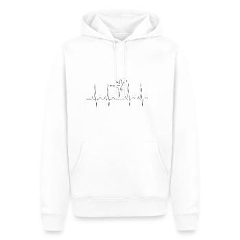 Dance Heartbeat - Men’s Premium Organic Hoodie - white - Front - Nico (187cm)