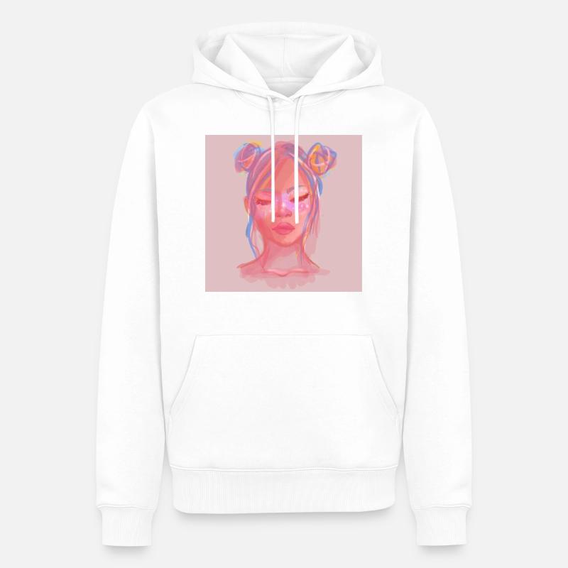 Pinky - Männer Premium Bio Hoodie - Weiß