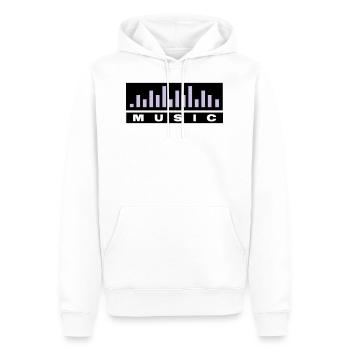 Logo de la musique - Sweat à capuche Premium bio Homme - blanc - Devant - Nico (187cm)