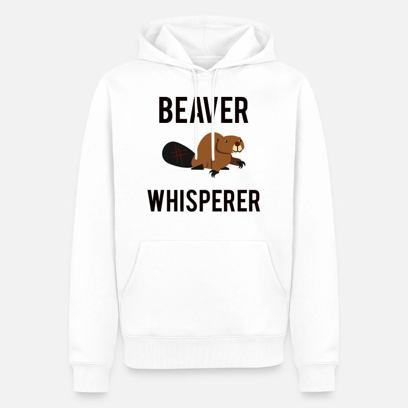 BEAVER: Beaver Whisperer - Sweat à capuche Premium bio Homme - blanc