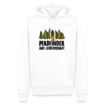 Pfadfinder Sprüche | Abzeichen Lagerfeuer Geschenk - Männer Premium Bio Hoodie - Weiß - Vorne - Nico (187cm)