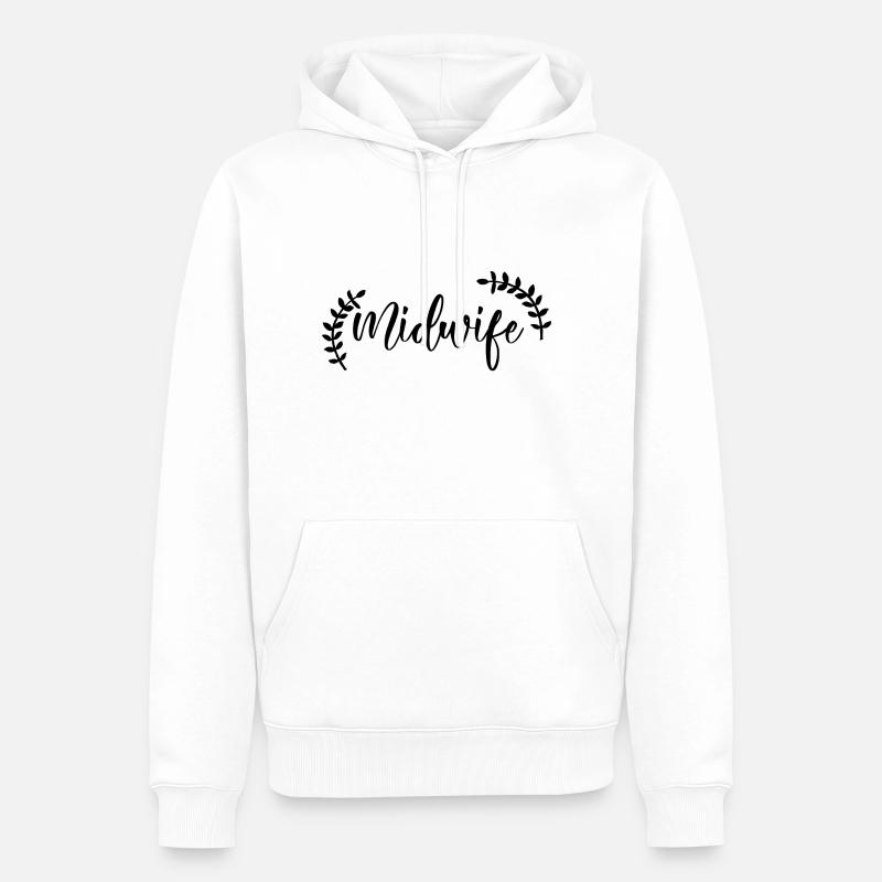 Hebamme | Hebammen Beruf Geburtshelferin Geschenke - Männer Premium Bio Hoodie - Weiß