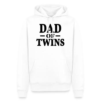 Jumeaux père papa jumeau père parents papa - Sweat à capuche Premium bio Homme - blanc - Devant - Nico (187cm)