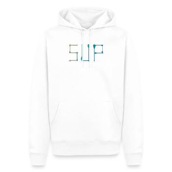 SOUPER - Sweat à capuche Premium bio Homme - blanc - Devant - Nico (187cm)