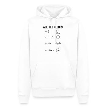 Mathématiciens | Étudiants Mathématiques Mathématiques Cadeau - Sweat à capuche Premium bio Homme - blanc - Devant - Nico (187cm)
