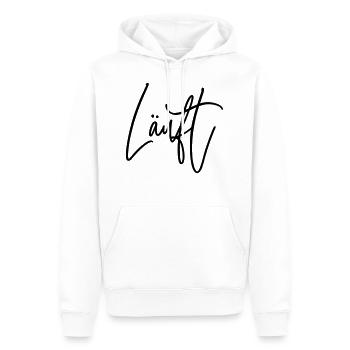 läuft - Männer Premium Bio Hoodie - Weiß - Vorne - Nico (187cm)