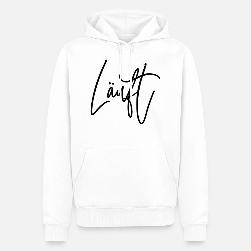 läuft - Männer Premium Bio Hoodie - Weiß