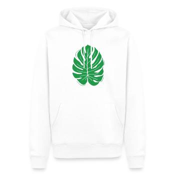 Leaf - natural (Green) - Men’s Premium Organic Hoodie - white - Front - Nico (187cm)