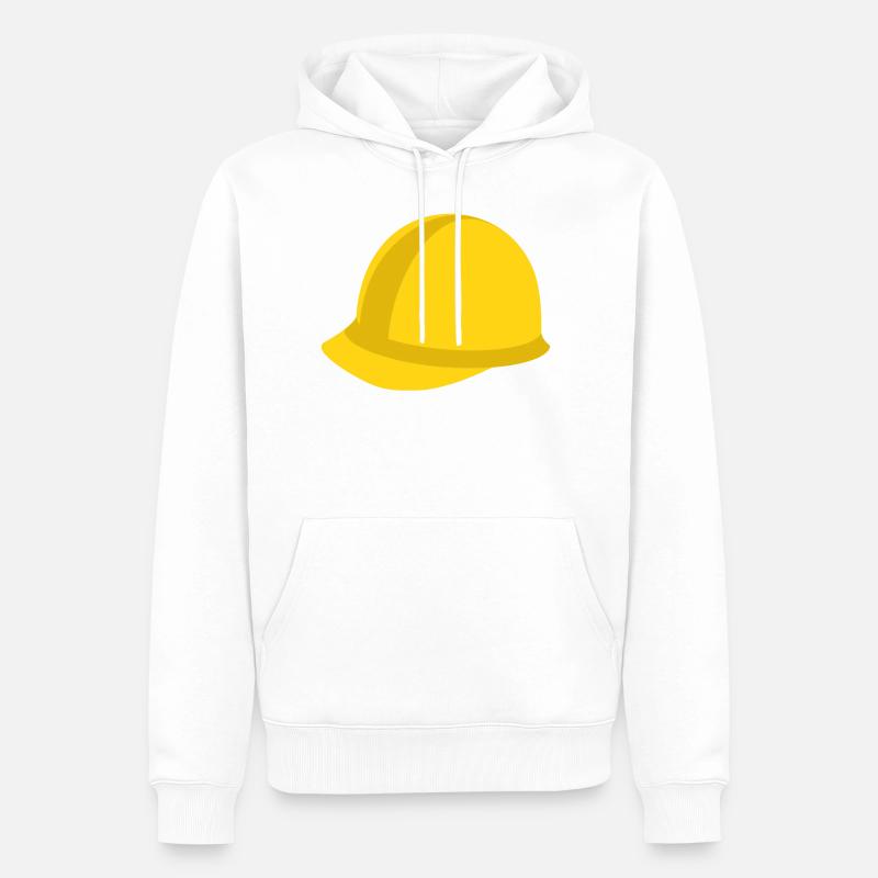 helm - Männer Premium Bio Hoodie - Weiß