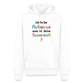 Autismus Autist - Männer Premium Bio Hoodie - Weiß - Vorne - Nico (187cm)