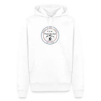 Col du Tourmalet - Männer Premium Bio Hoodie - Weiß - Vorne - Nico (187cm)