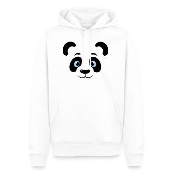 Mignon panda tête visage panda ours panda - Sweat à capuche Premium bio Homme - blanc - Devant - Nico (187cm)