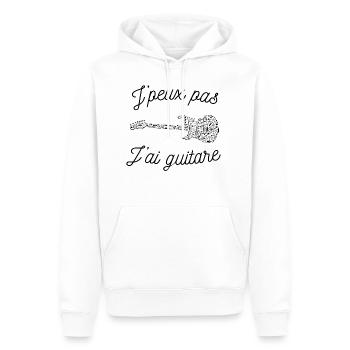 J peux pas j ai guitare idée cadeau guitariste - Sweat à capuche Premium bio Homme - blanc - Devant - Nico (187cm)