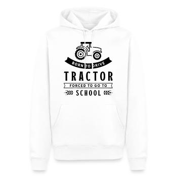 Né Pour Conduire Tracteur Conducteur - Sweat à capuche Premium bio Homme - blanc - Devant - Nico (187cm)