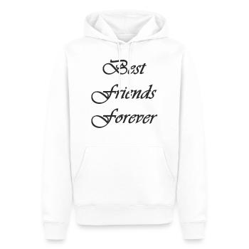 Amitié - Sweat à capuche Premium bio Homme - blanc - Devant - Nico (187cm)