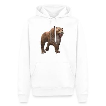 Design à dents de sabre - Sweat à capuche Premium bio Homme - blanc - Devant - Nico (187cm)
