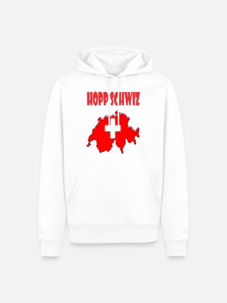 Schweiz Design - Männer Premium Bio Hoodie - Weiß