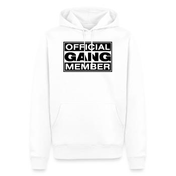Official Gang Member - Sweat à capuche Premium bio Homme - blanc - Devant - Nico (187cm)