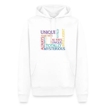 Autisme Autisme Autiste - Sweat à capuche Premium bio Homme - blanc - Devant - Nico (187cm)