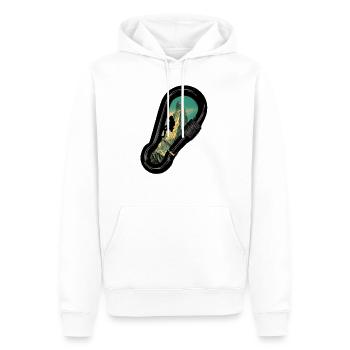 Grimper - Sweat à capuche Premium bio Homme - blanc - Devant - Nico (187cm)