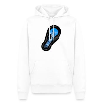 Grimper - Sweat à capuche Premium bio Homme - blanc - Devant - Nico (187cm)