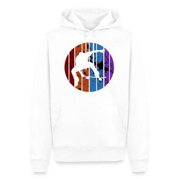 Skateboard - Sweat à capuche Premium bio Homme - blanc - Devant - Nico (187cm)