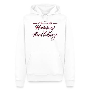 Happy Birthday - Männer Premium Bio Hoodie - Weiß - Vorne - Nico (187cm)