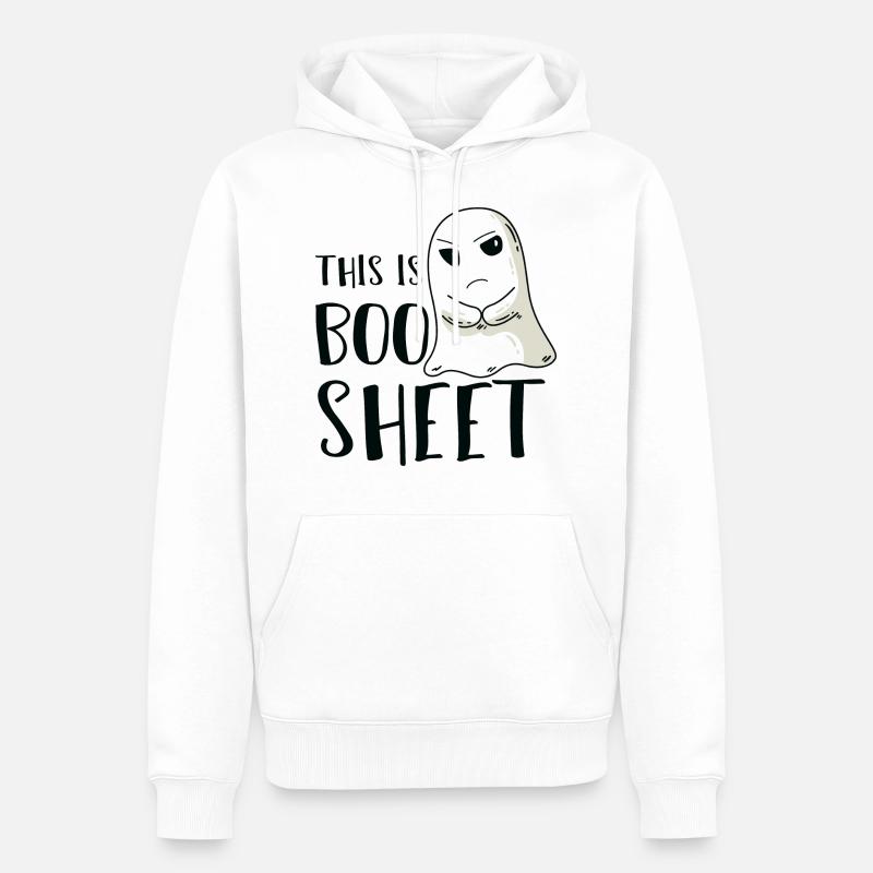 Boo sheet - Sweat à capuche Premium bio Homme - blanc