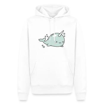 Narwal - Männer Premium Bio Hoodie - Weiß - Vorne - Nico (187cm)